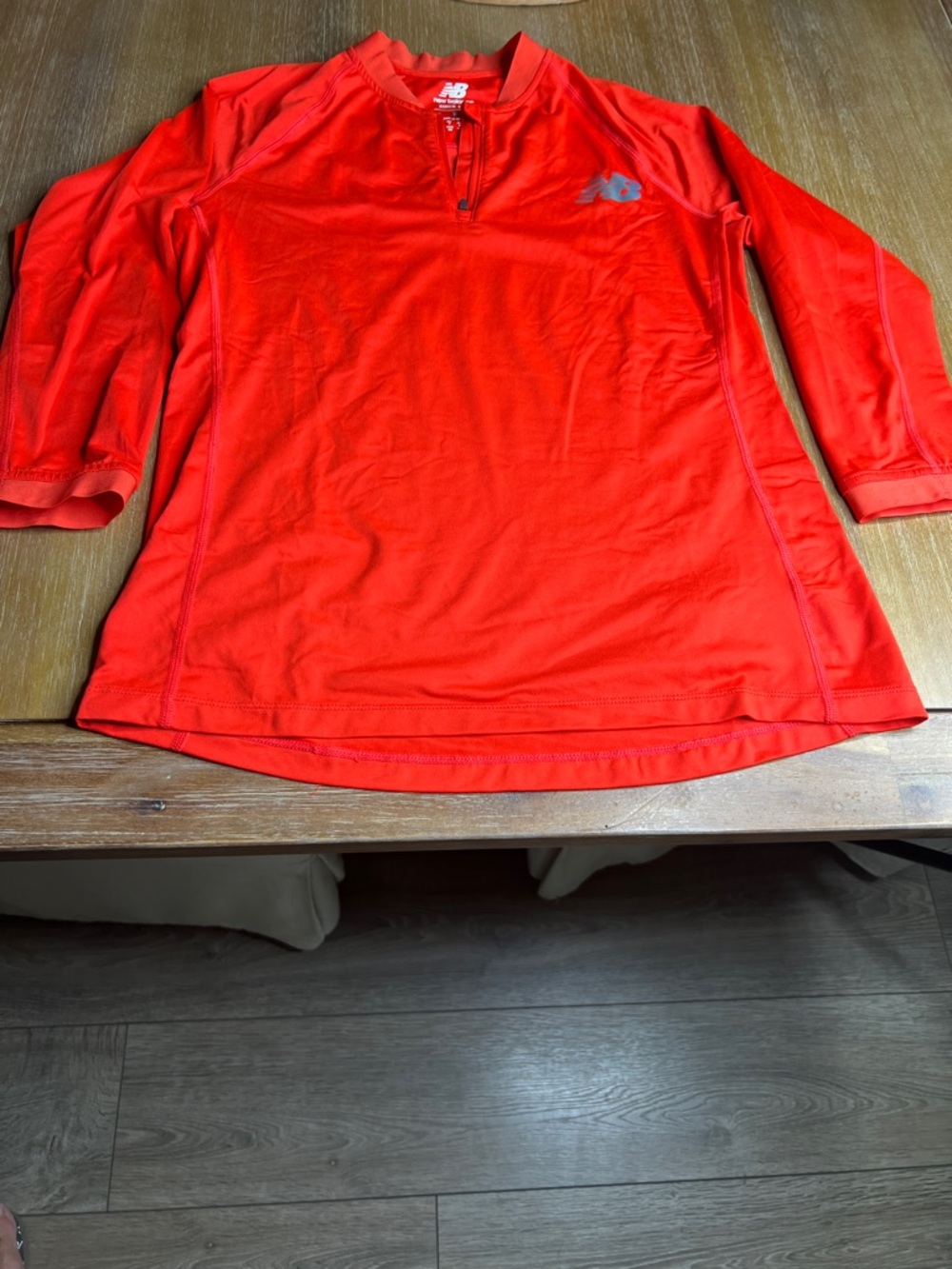 New Balance Bright Orange 1/4 Zip Performance Top